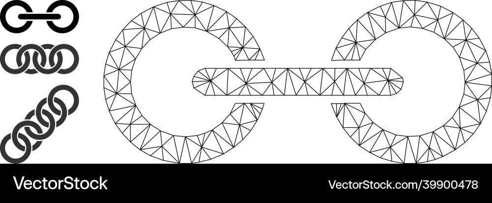 Web carcass chain link icon and additional Vector Image