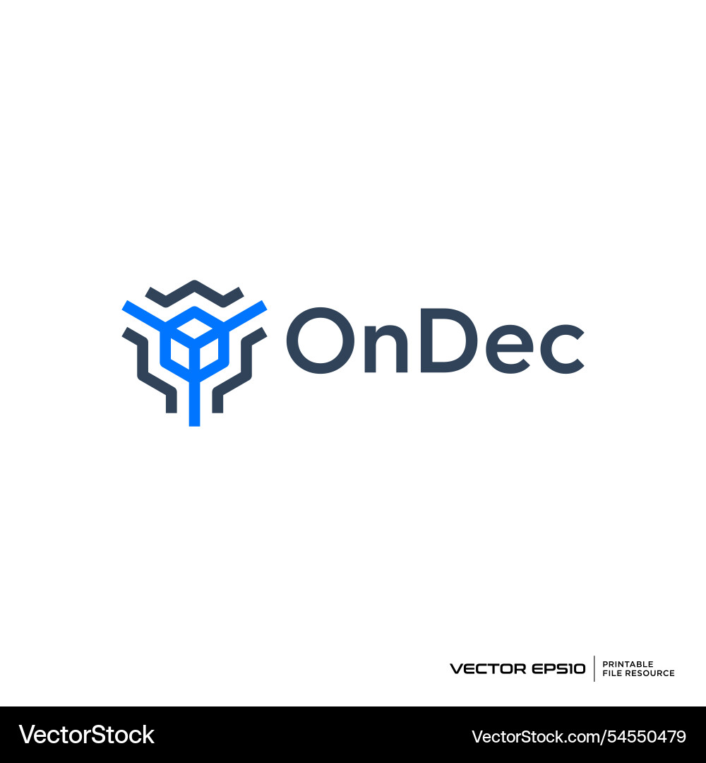 Abstract cube hexagon logo Royalty Free Vector Image