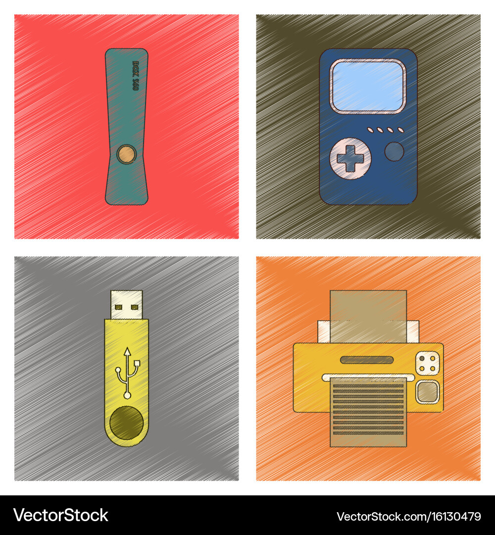 Assembly flat shading style icon technology game vector image