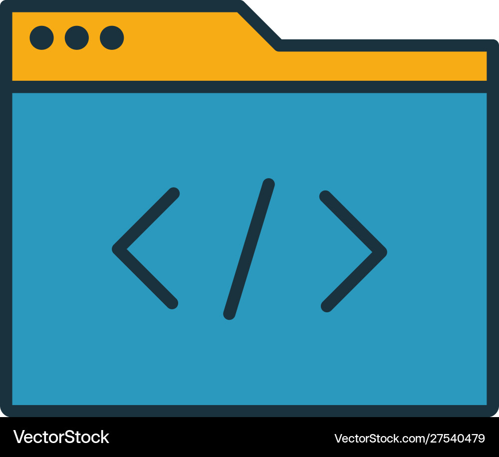 Coding icon set four elements in different styles Vector Image