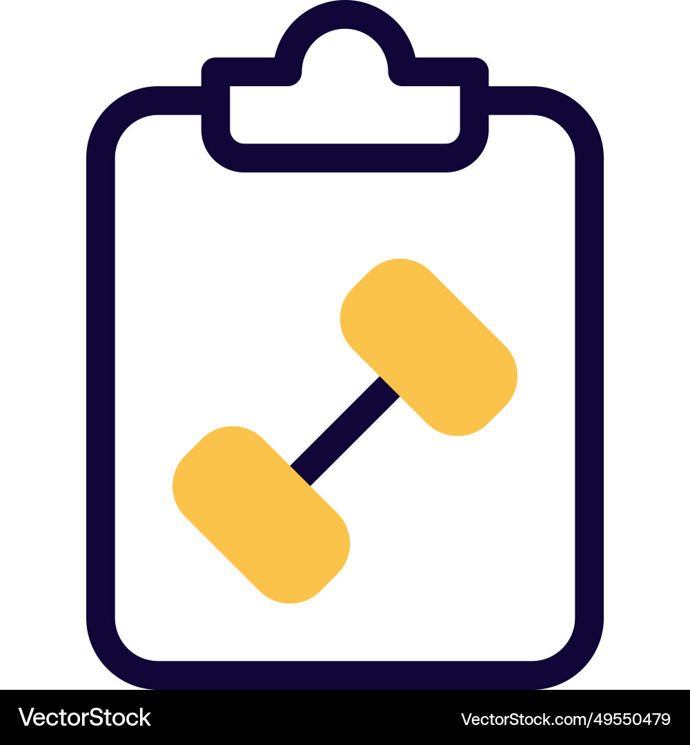 Daily routine exercise to do list isolated vector image
