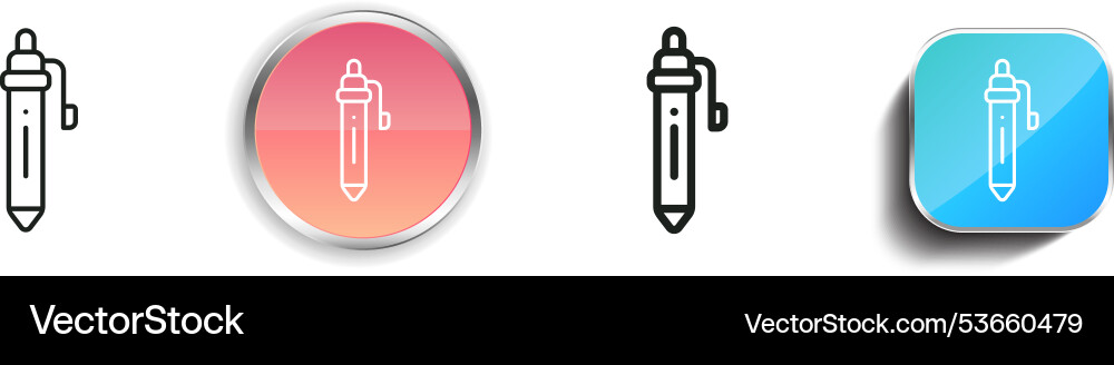Education icon thin linear regular and button vector image