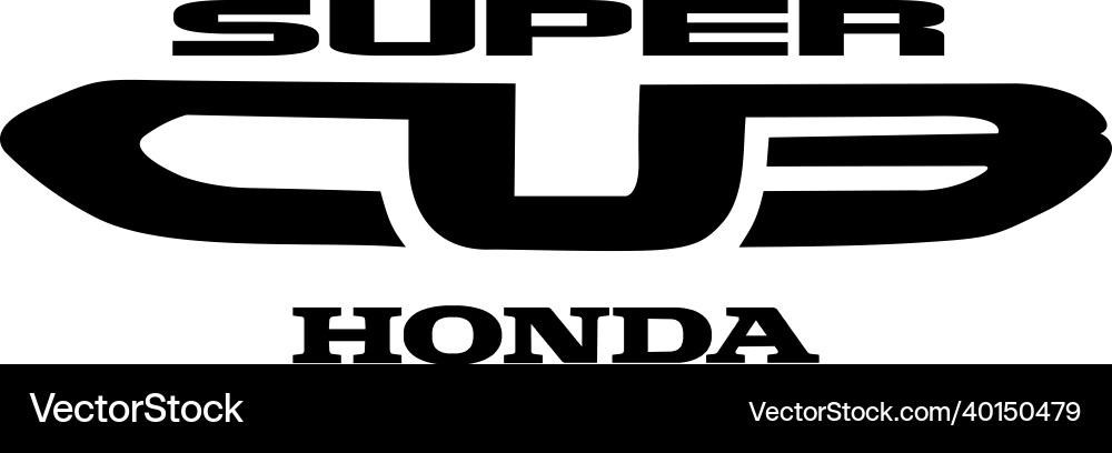 Honda super cub 50cc sticker vector image