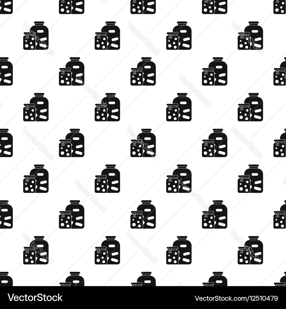 Jam jars pattern simple style Vector Image