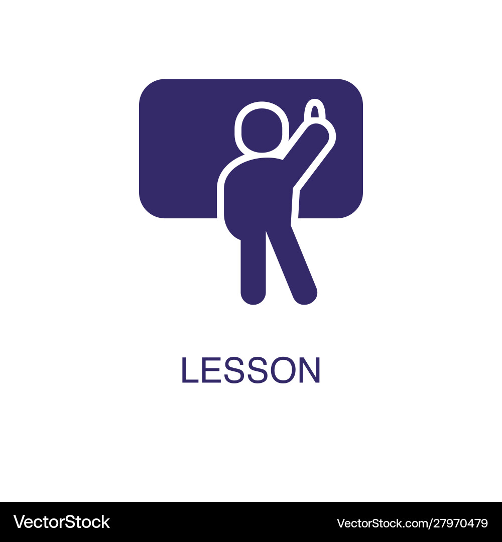 Lesson element in flat simple style on white vector image
