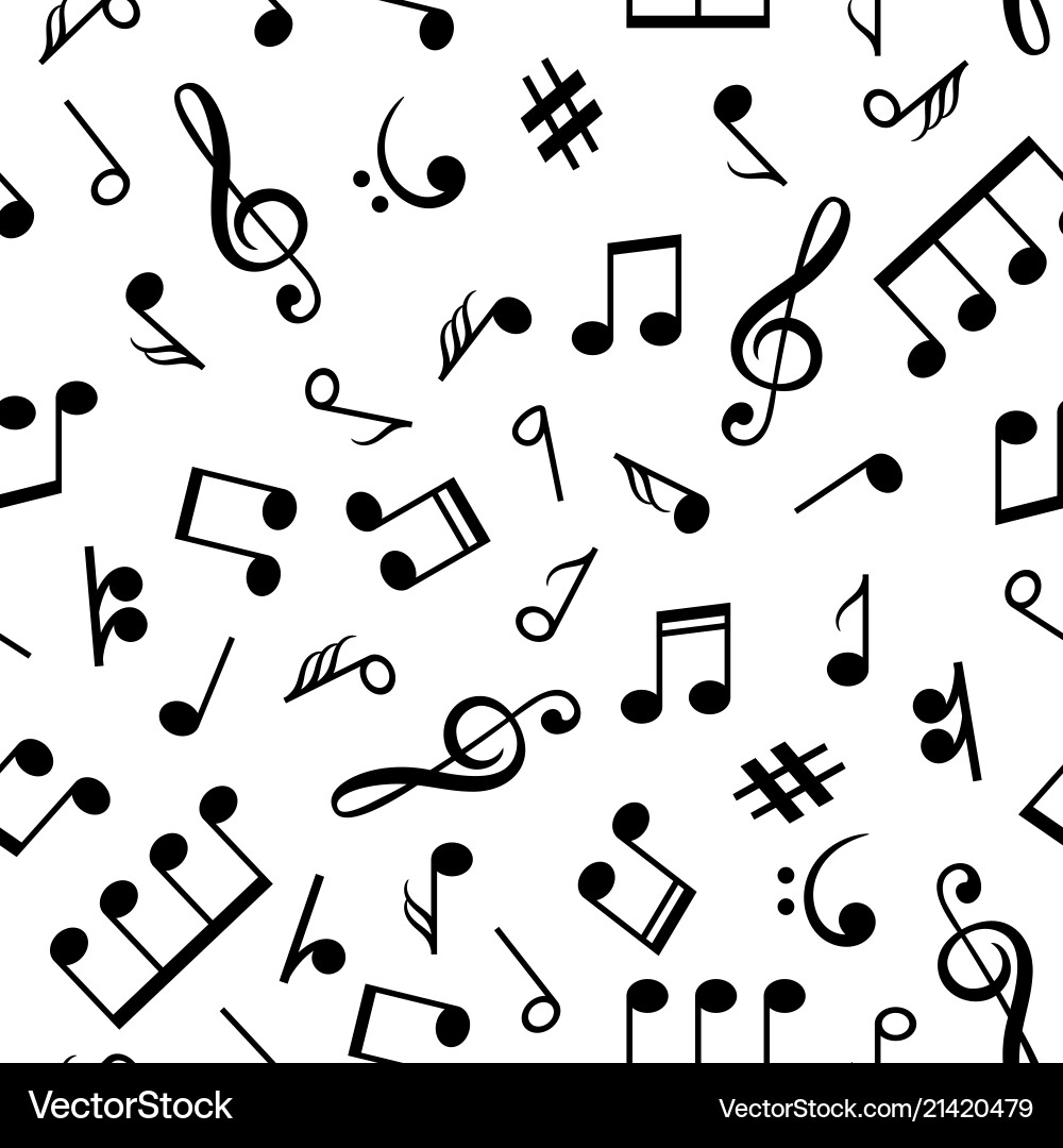 Musical Notes Seamless Pattern vector image
