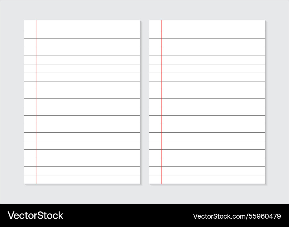 Notebook inner page Vector Image
