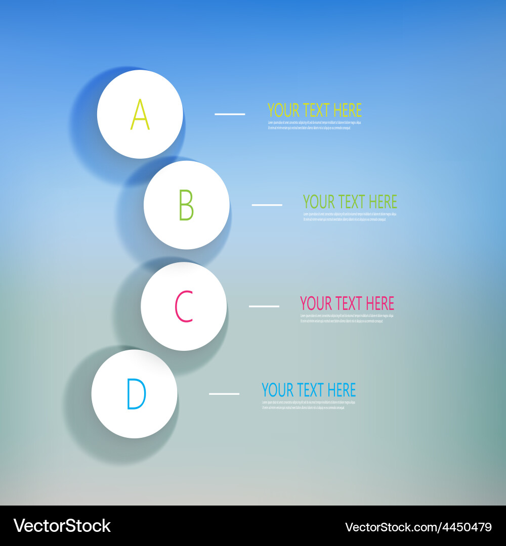 Numbered Circles Data Presentation vector image