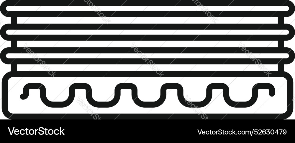 Orthopedic mattress with memory foam layers line Orthopedic mattress with memory foam layers line Vector Image
