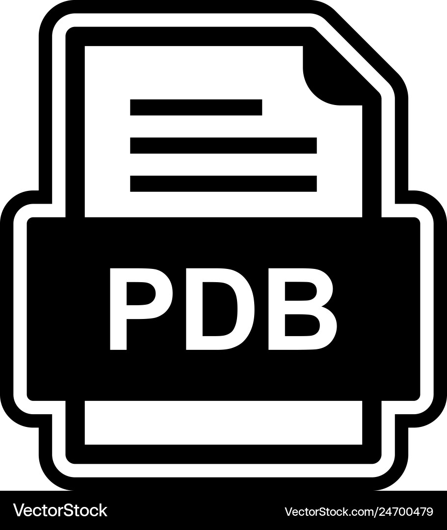 Pdb file document icon Vector Image