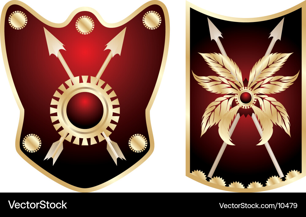 Shield elements for design Vector Image