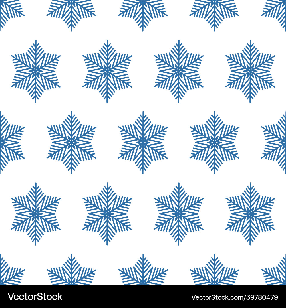 Snowflake seamless pattern christmas background Snowflake seamless pattern christmas background vector image