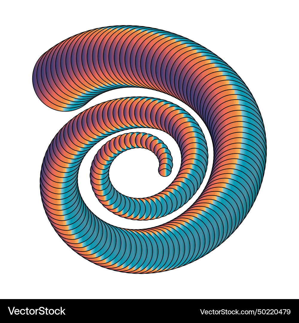 Spiral the dynamic shape of parallel lines Spiral the dynamic shape of parallel lines vector image