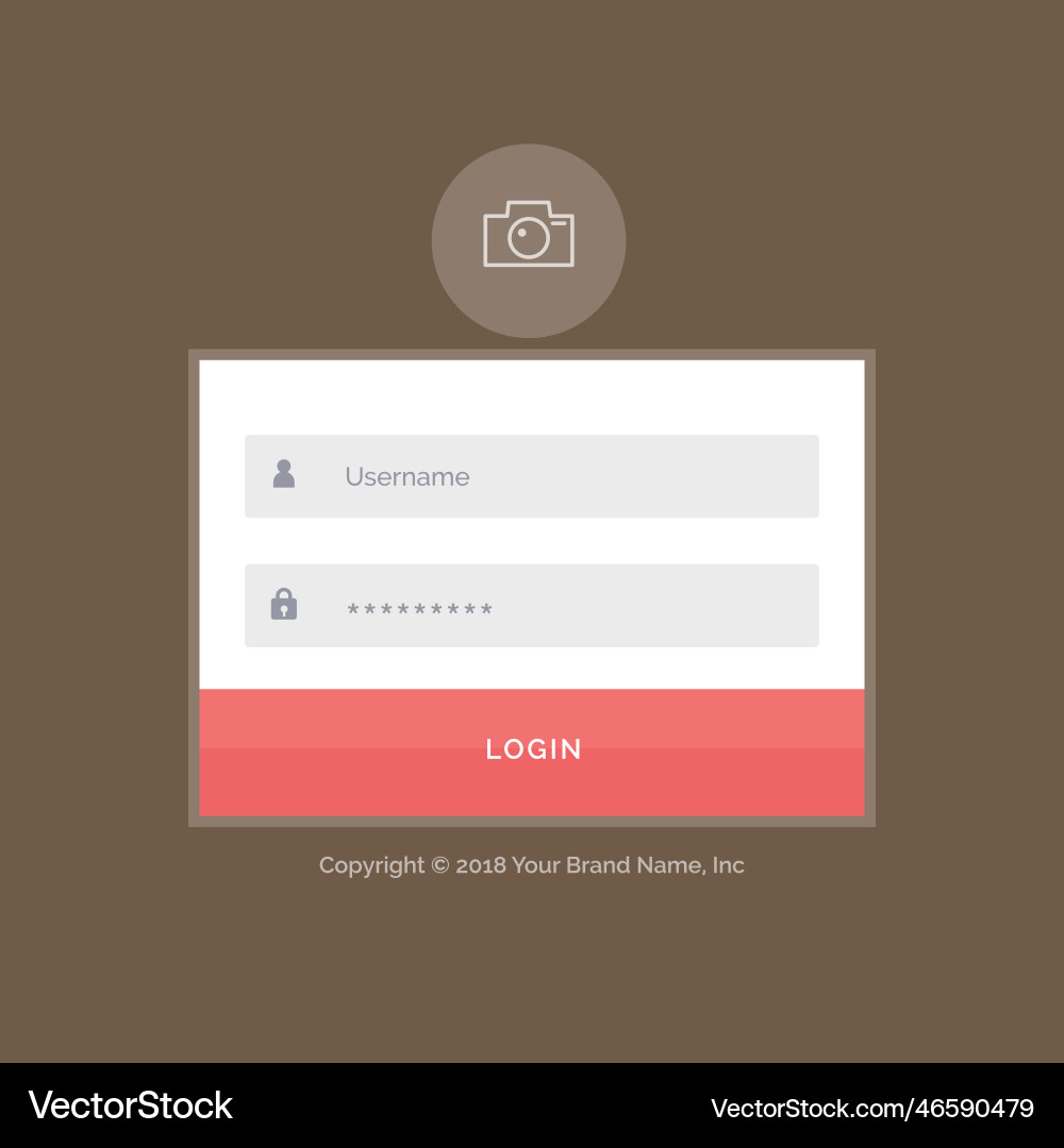Stylish login form for website and mobile Stylish login form for website and mobile vector image