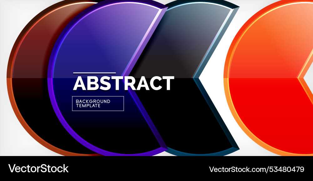 Trendy round shapes with triangular angle design Vector Image