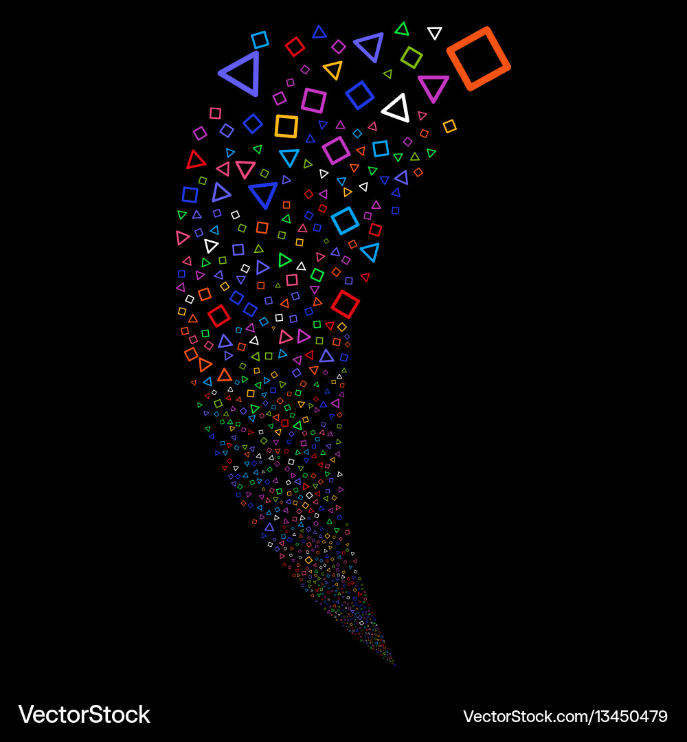 Triangle and square frames random stream Triangle and square frames random stream vector image