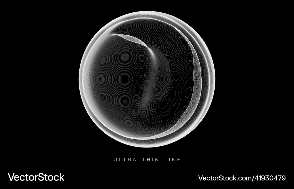 Ultra thin line fluid geometry dynamic Ultra thin line fluid geometry dynamic vector image