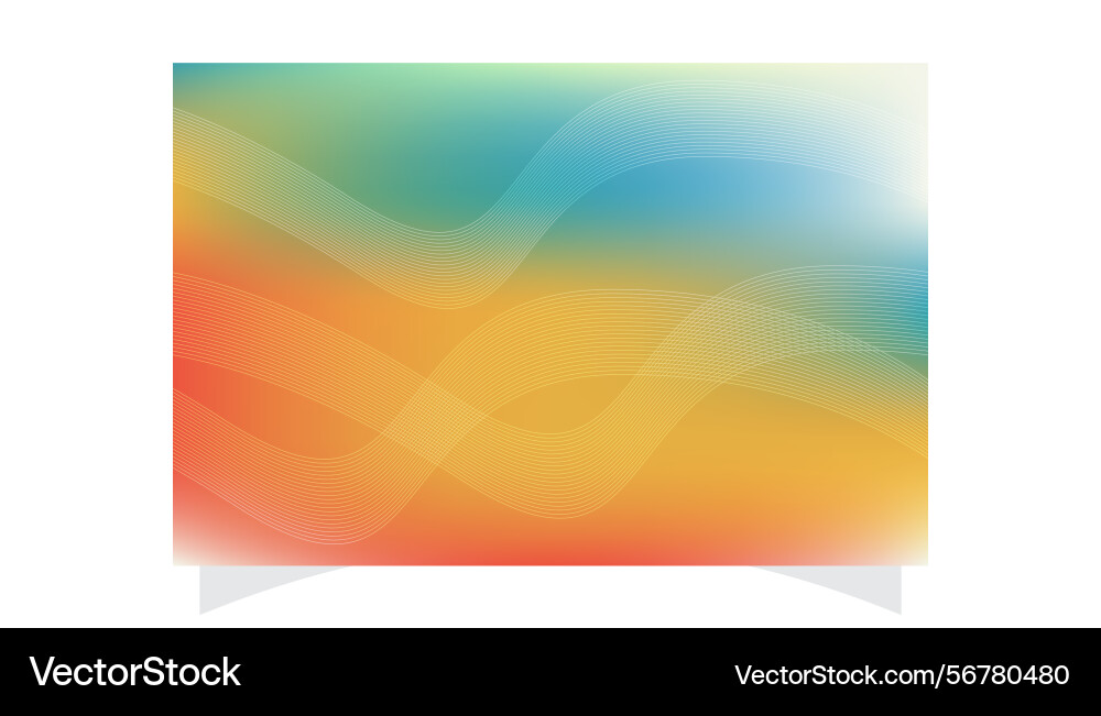 Abstract colorful wavy lines with gradient vector image