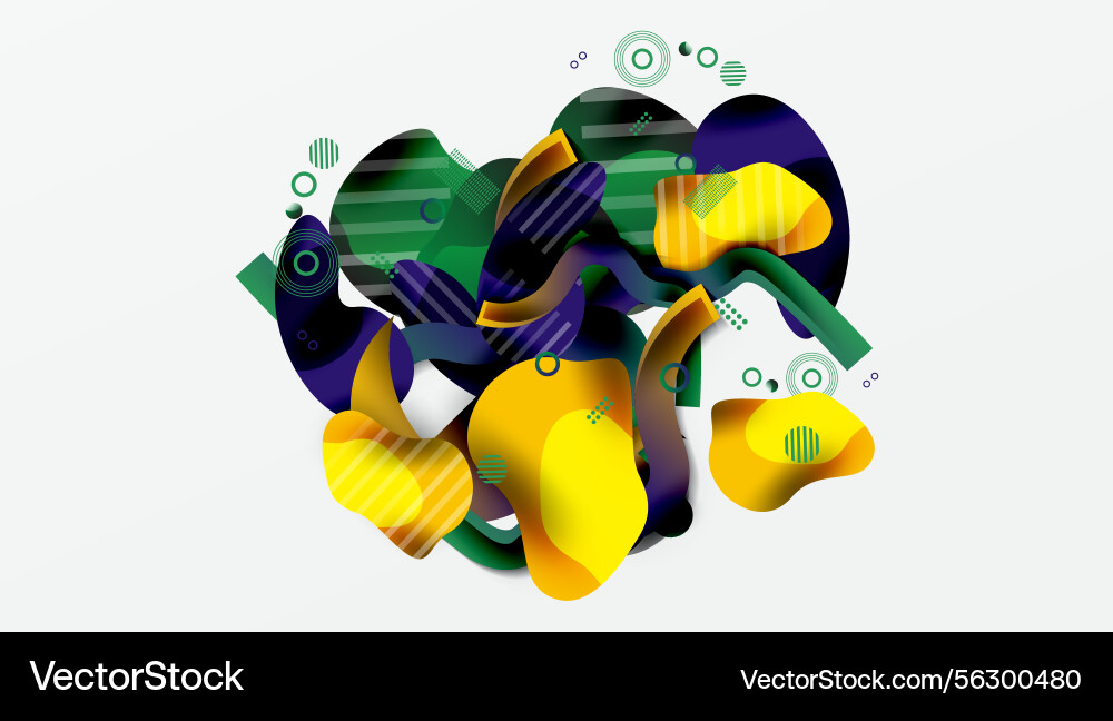 Abstract composition dynamic shapes overlap Abstract composition dynamic shapes overlap Vector Image