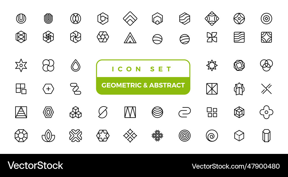 Abstract graphic geometric symbols and objects Vector Image