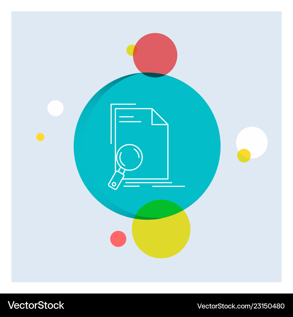 Analysis document file find page white line icon Analysis document file find page white line icon vector image
