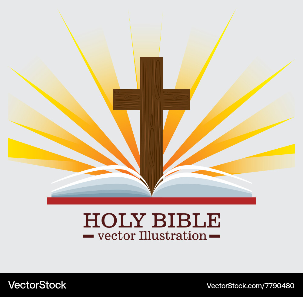 Antique Holy Bible Symbol Vector Image