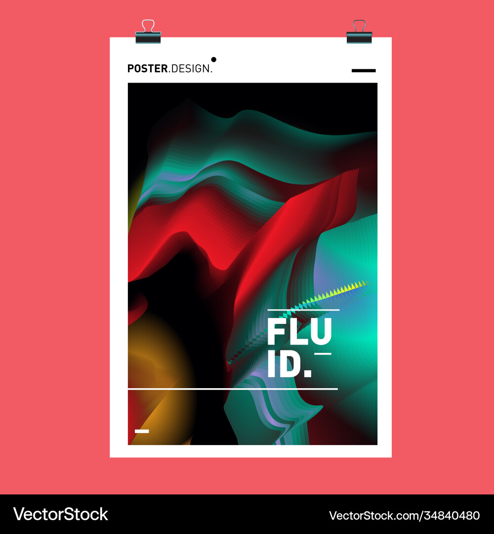 Colorful abstract fluid gradient pattern Vector Image