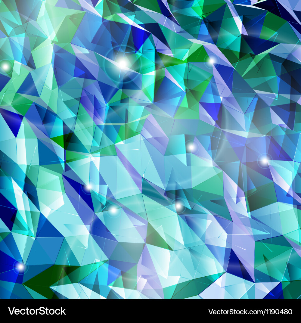 Cyan Geometric Triangle Background Vector Image