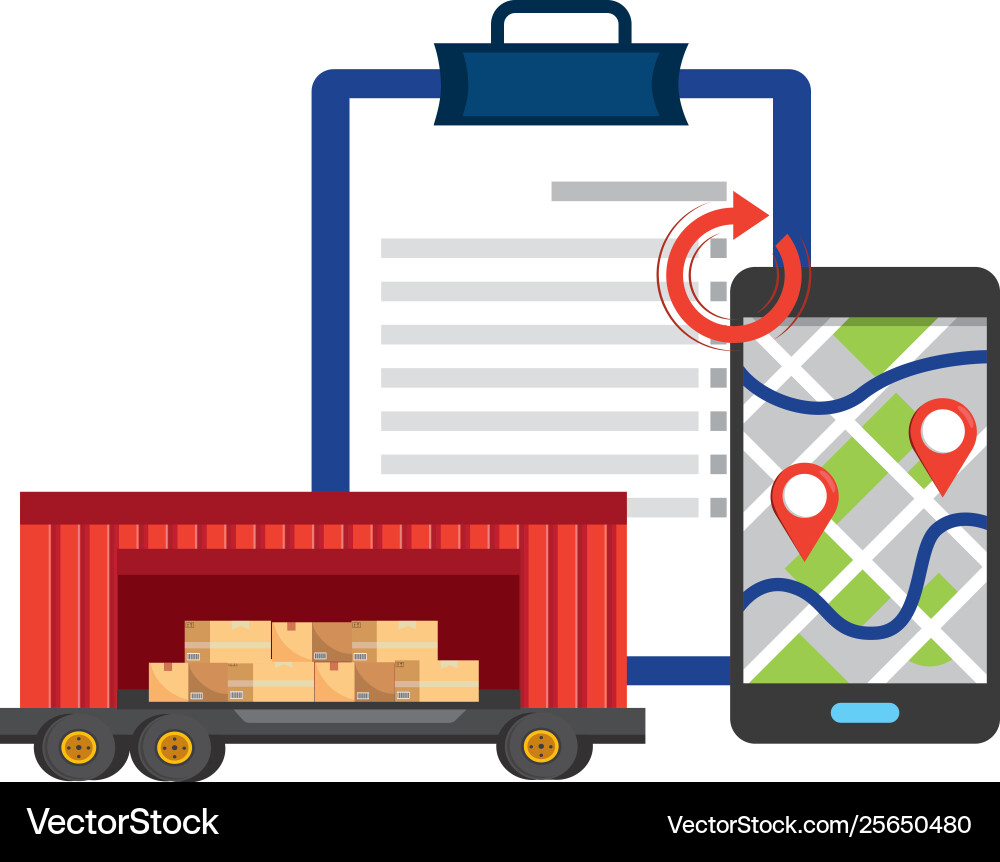 Delivery tracking service shipping logistic Vector Image