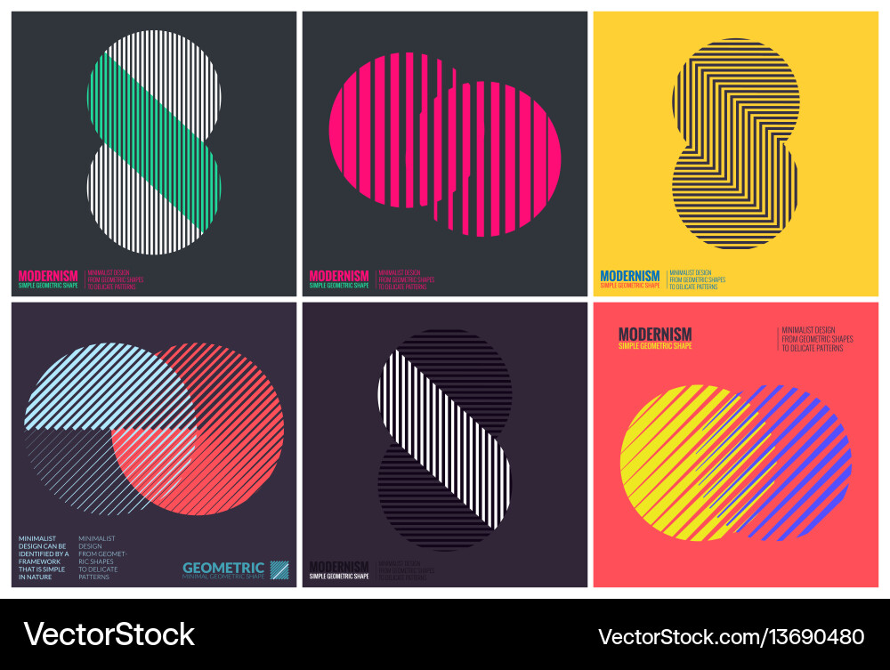 Geometric Simplicity Patterns vector image