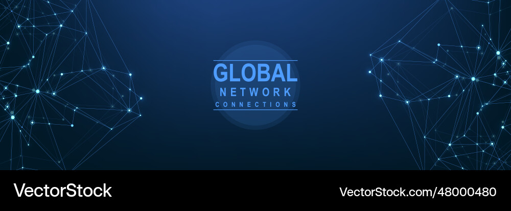 Global network connection concept big data Global network connection concept big data vector image