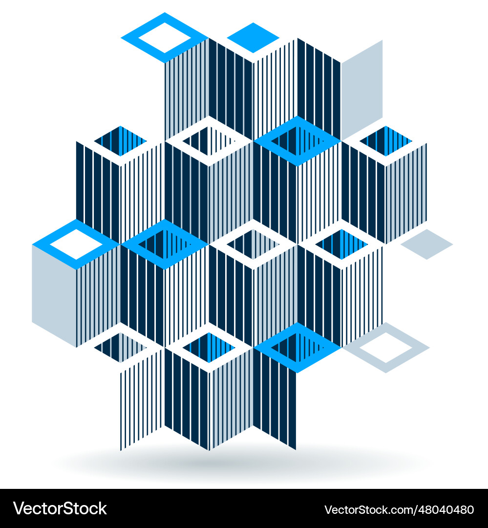 Isometric Cube Abstract Background Vector Image