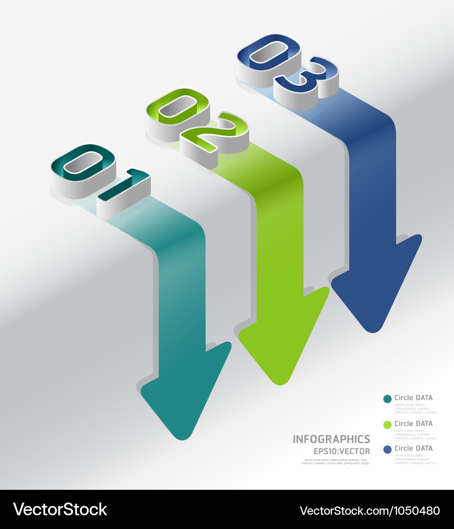 Isometric Graph Chart Layout Vector Image