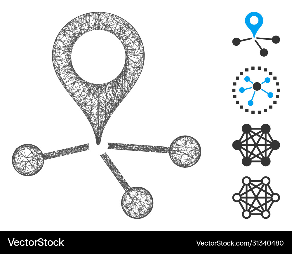 Location links web mesh Location links web mesh vector image