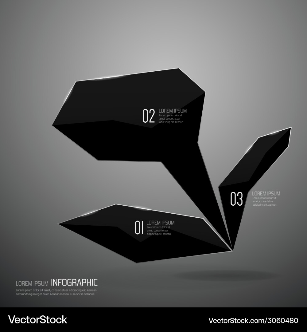Modern design of shining crystals triangular shape vector image