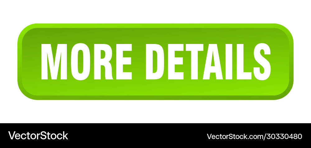 More details button square 3d push vector image