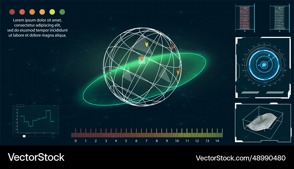 Precision radar element design Precision radar element design vector image