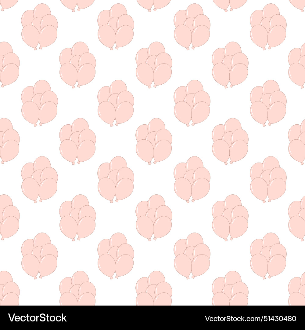 Seamless pattern of balloons creating a whimsical vector image