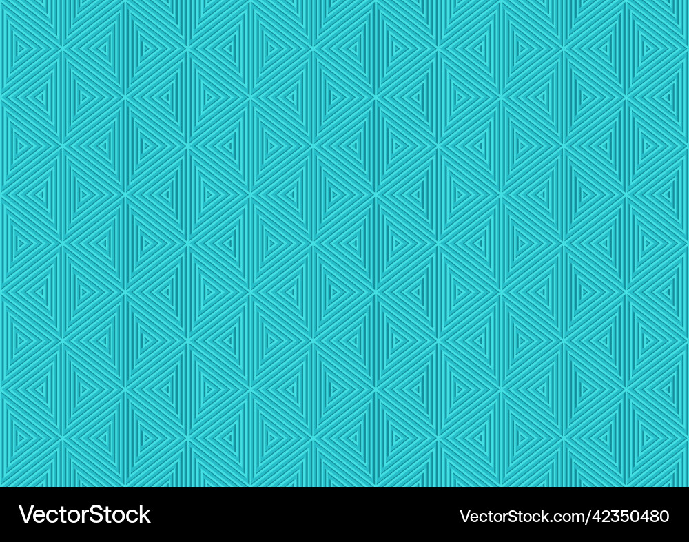 Turquoise pattern with triangular mosaic vector image