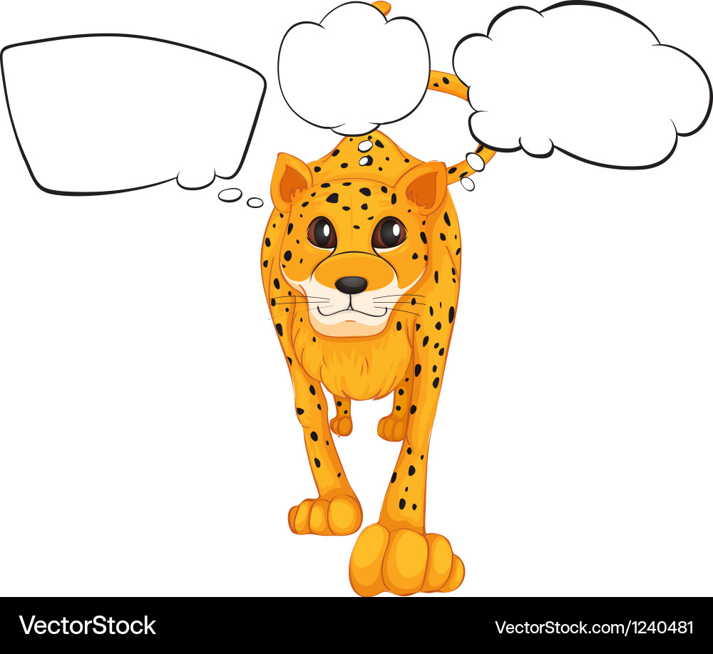 A cheetah with empty callouts vector image