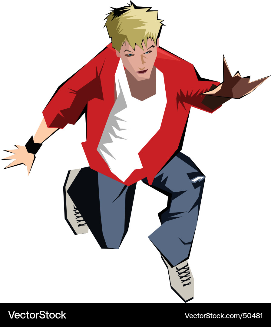 Breakdancer Portrait Vector Image