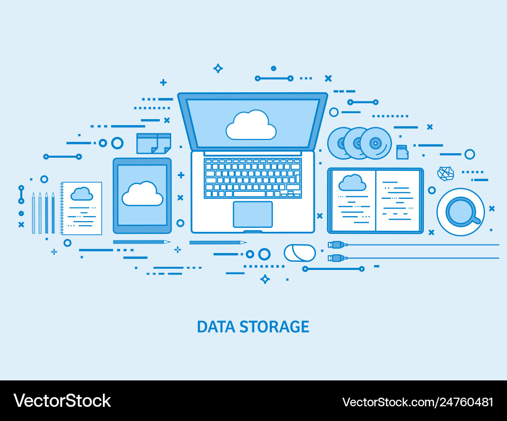 Cloud Computing Media Datenserver Web-Speicher Cloud Computing Media Datenserver Web-Speicher vektorbild