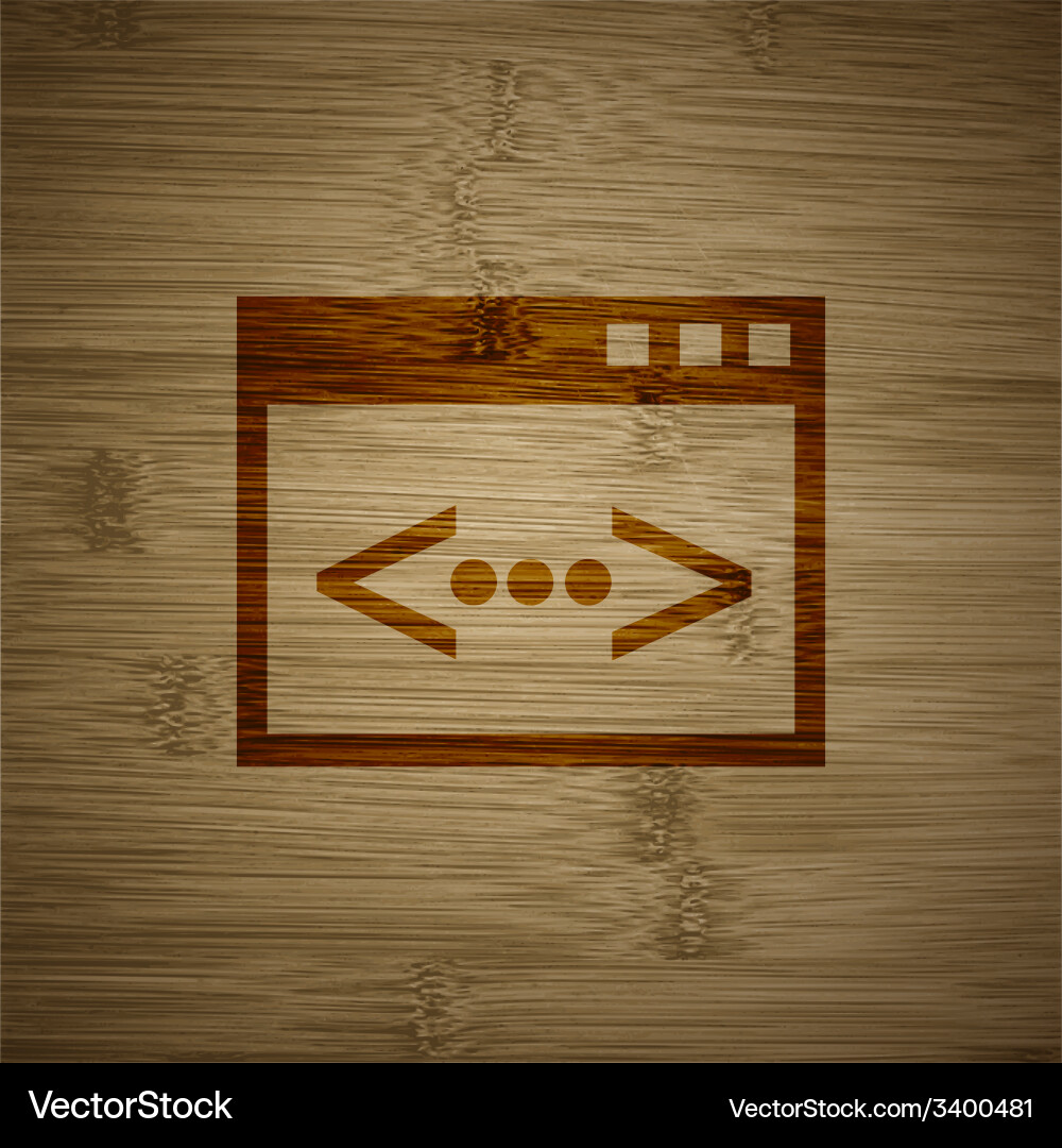 Code icon symbol flat modern web design with long vector image