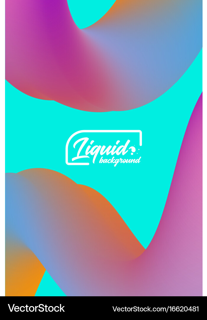 Cover template with abstract liquid objects vector image