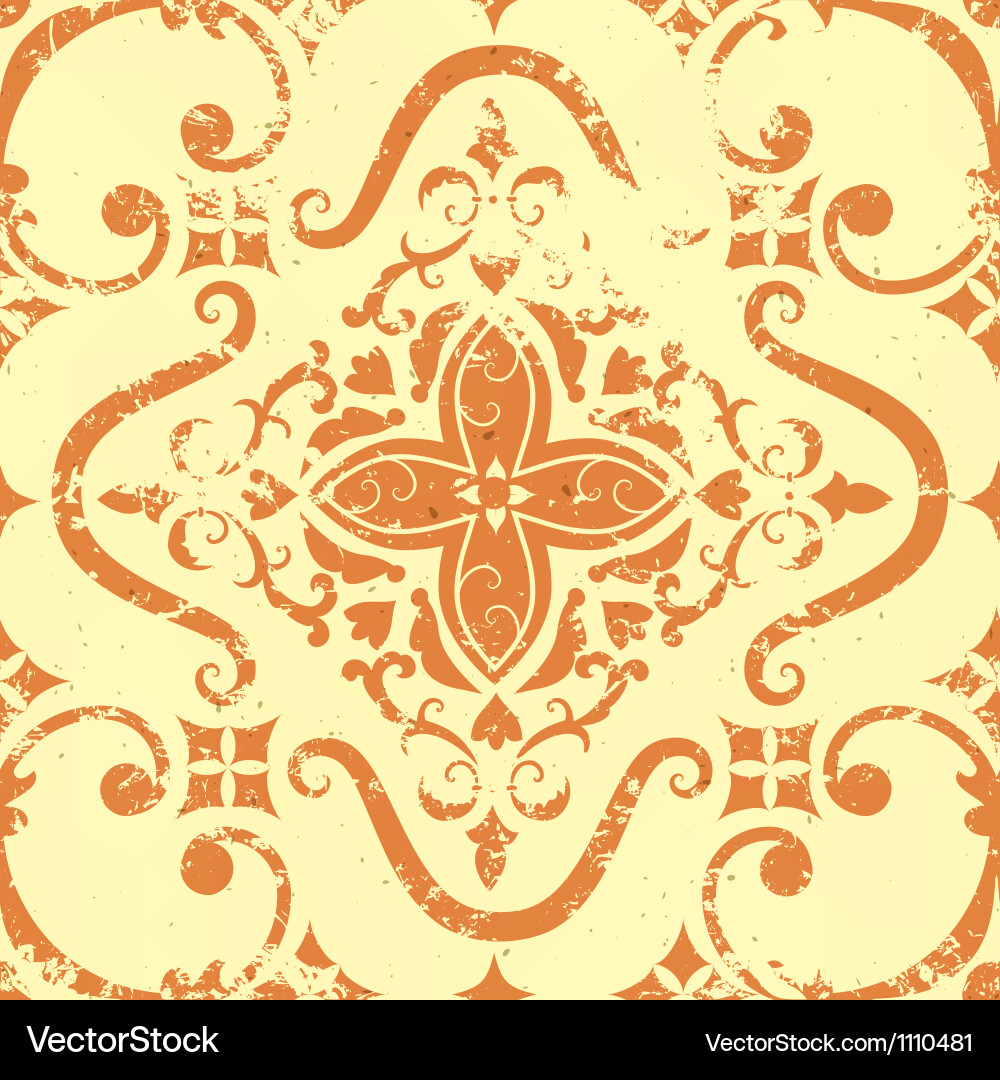 Damask Pattern Element - Antique vector image
