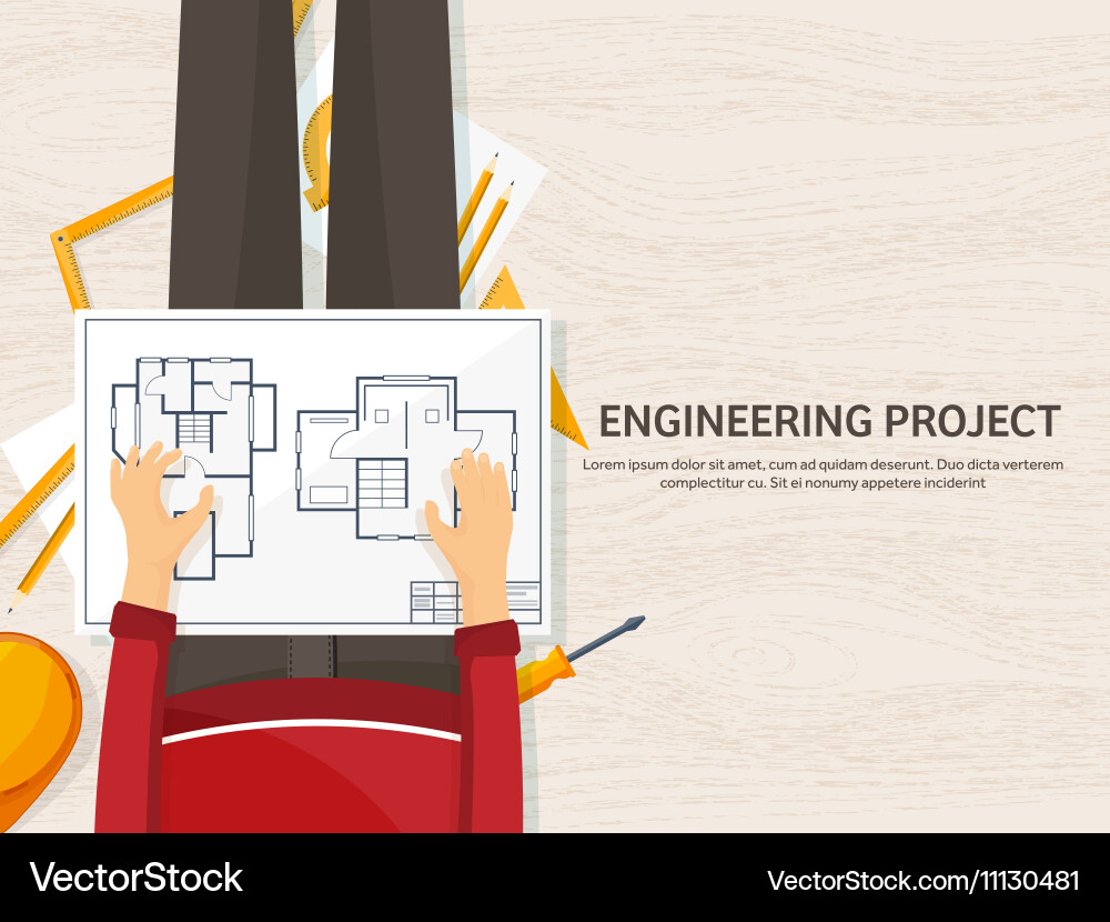 Engineering and architecture vector image