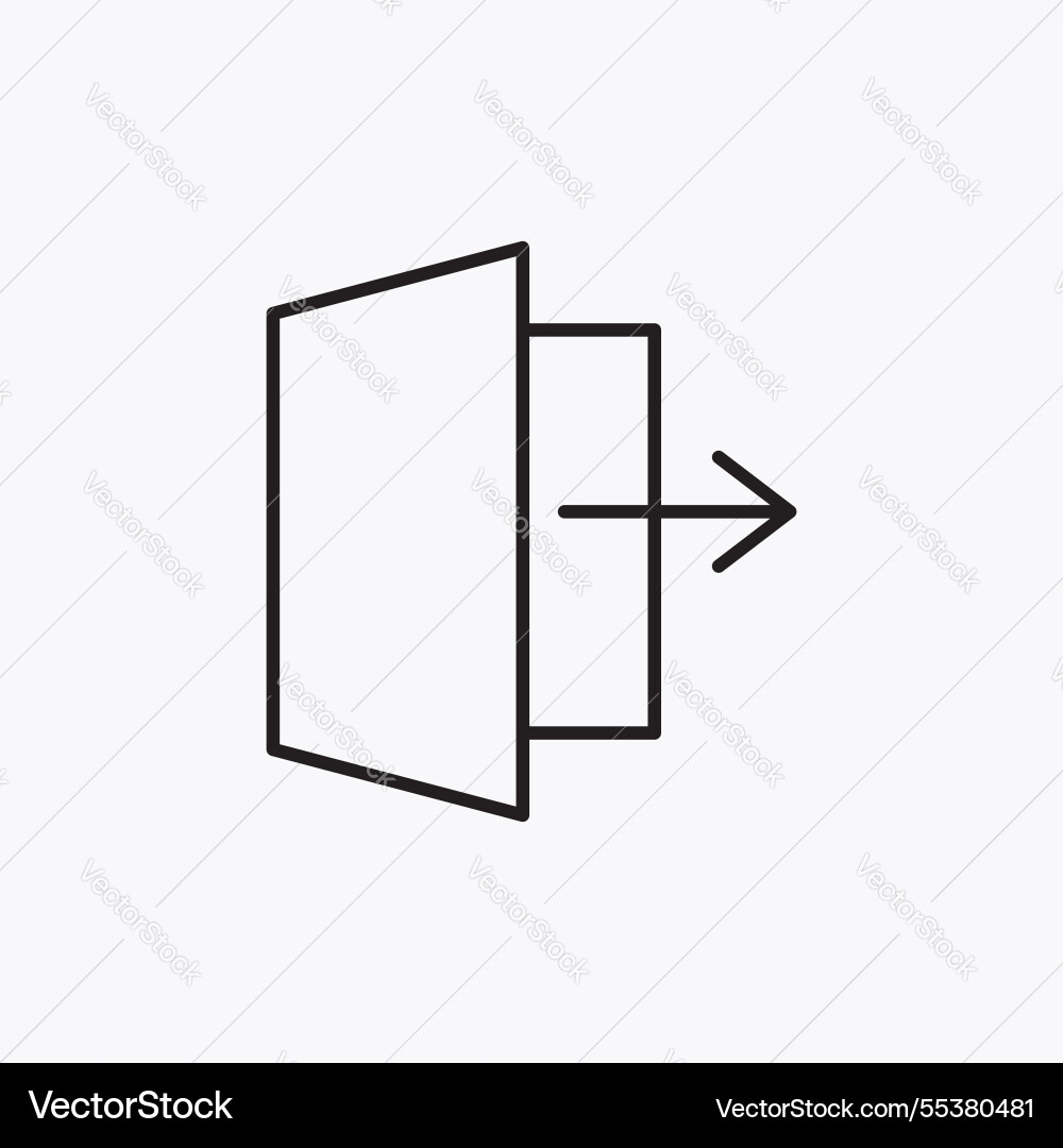 Exit icon simple Exit icon simple vector image