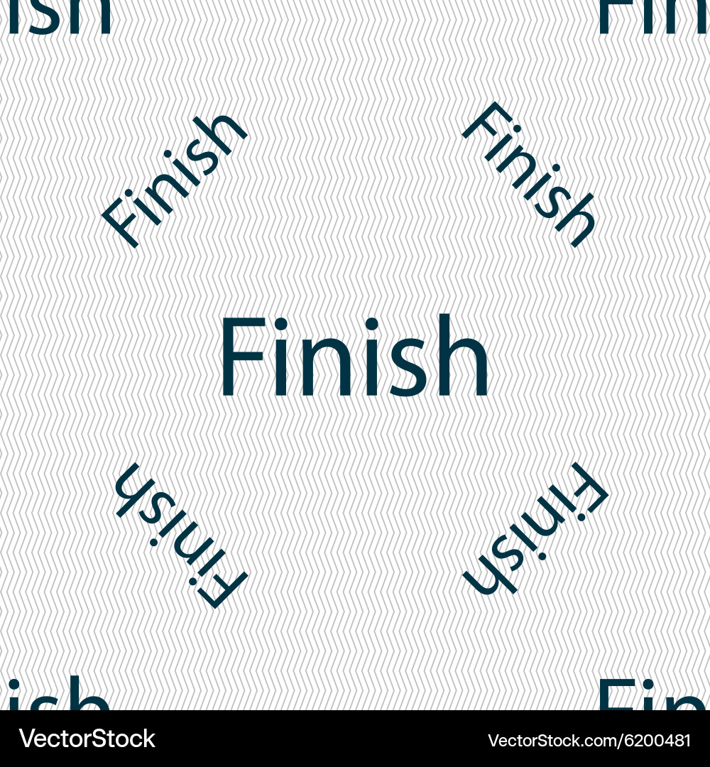 Finish sign icon power button seamless pattern vector image