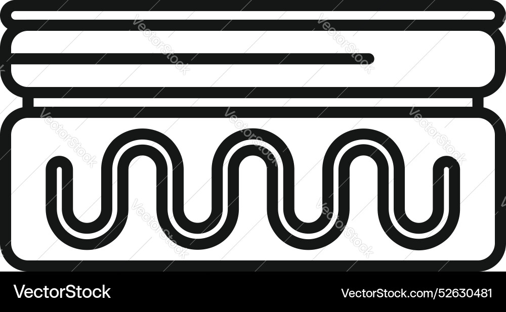 Floor heating system installing on concrete slab Floor heating system installing on concrete slab vector image