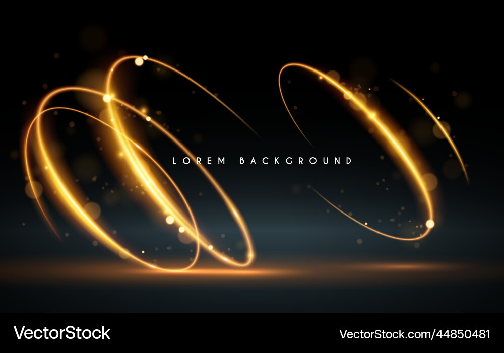 Golden swirl lines background with glow effect Golden swirl lines background with glow effect vector image